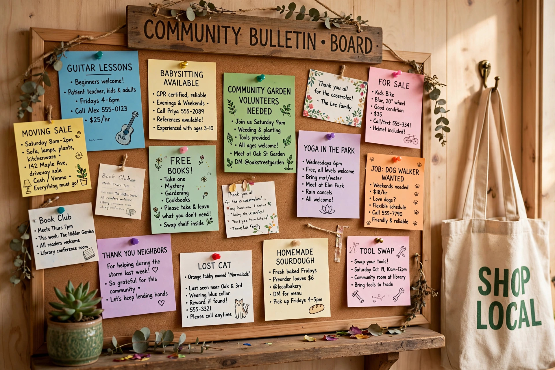 Community bulletin board